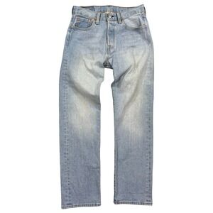 Levi's 501 Jeans Men's 29x30 Blue Light Wash Straight Leg Button Fly Classic Fit